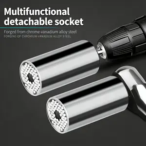 Multi-Function Universal Socket Wrench Tool - Fathers Day Dad Gifts from Daughter Son, Super Universal Socket Tools Gifts for Men, Socket Set with Power Drill Adapter(7-19 MM) Cool Stuff Gadgets for Women Birthday Gifts for Him Husband Adults