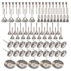 Rotary Tool Wire Brushes Steel Wire Wheels Pen Brush Kit Accessories for Rotary Tool, for Rust Removing Rotary Brushes for Machines
