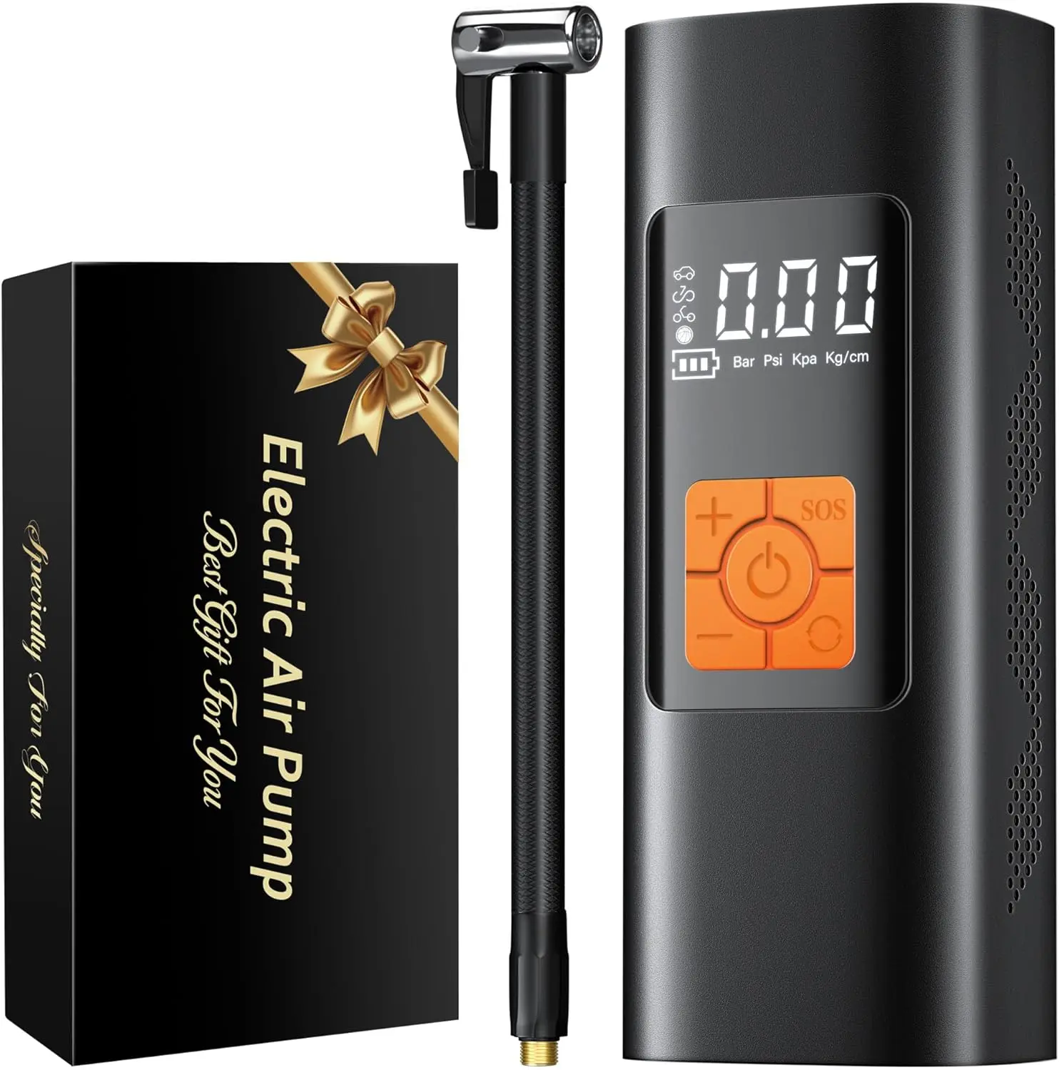 Coquimbo Portable Air Compressor 150PSI Electric Bike Pump Tire Inflator for Car Tires Cordless Car Accessories with 6000mAh Battery & LCD Display Birthday Gift for Men Him