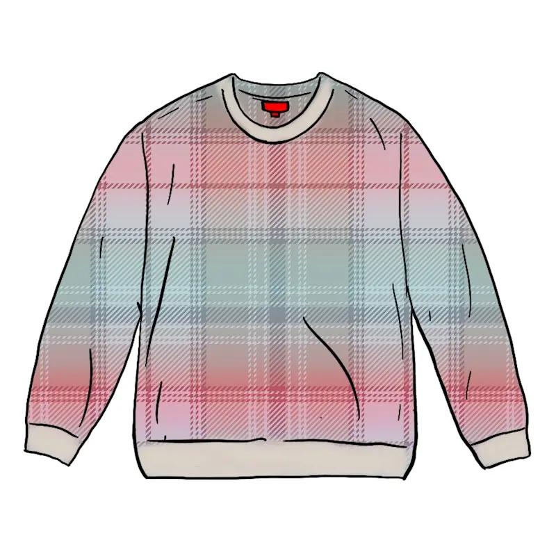 Supreme Brushed Plaid Sweater White (men) by StockX