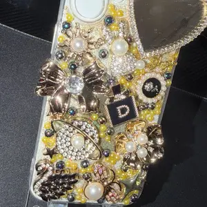 Black and gold bling junk case