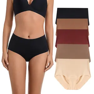 SNUG HAVEN 5 pack Women's Seamless Underwear - No Show Briefs Invisible Hipster Panties with Anti Camel Toe Pad, Soft & Breathable Workout Briefs for Gym & Yoga Womenswear Minimalist