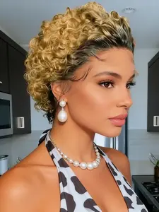 Short Wigs Human Hair Pre Plucked 13x1 Lace Front Wigs 1B/27 Color