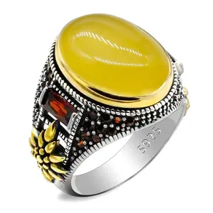 The Sun's Radiance Aqeeq Ring for Men & Women