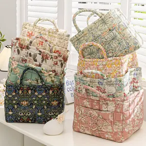 ✨ The #CottageCore Bag of Your DREAMS! | Aesthetic Quilted Tote Bag | (1 Piece), Soft Padded Fabric, Large Capacity, Vintage Floral, Fall #OOTD