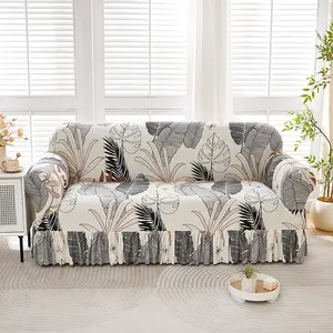 Luxury Floral Print Set, Reusable Elastic Full Wrap Dustproof Protector, European Style for Living Room Bedroom Outdoor Use, Fabric Cover Set