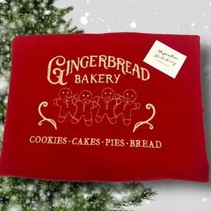 Gingerbread bakery embroidered sweatshirt, cookies, cakes, pies, bread