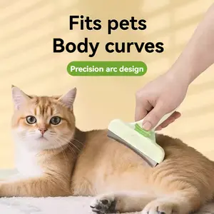 New Stainless Steel Tooth Cat Detangling Brush Arched Head Anti Slip Dog Grooming Tool Anti Tangle Cat Hair Remover Home Use