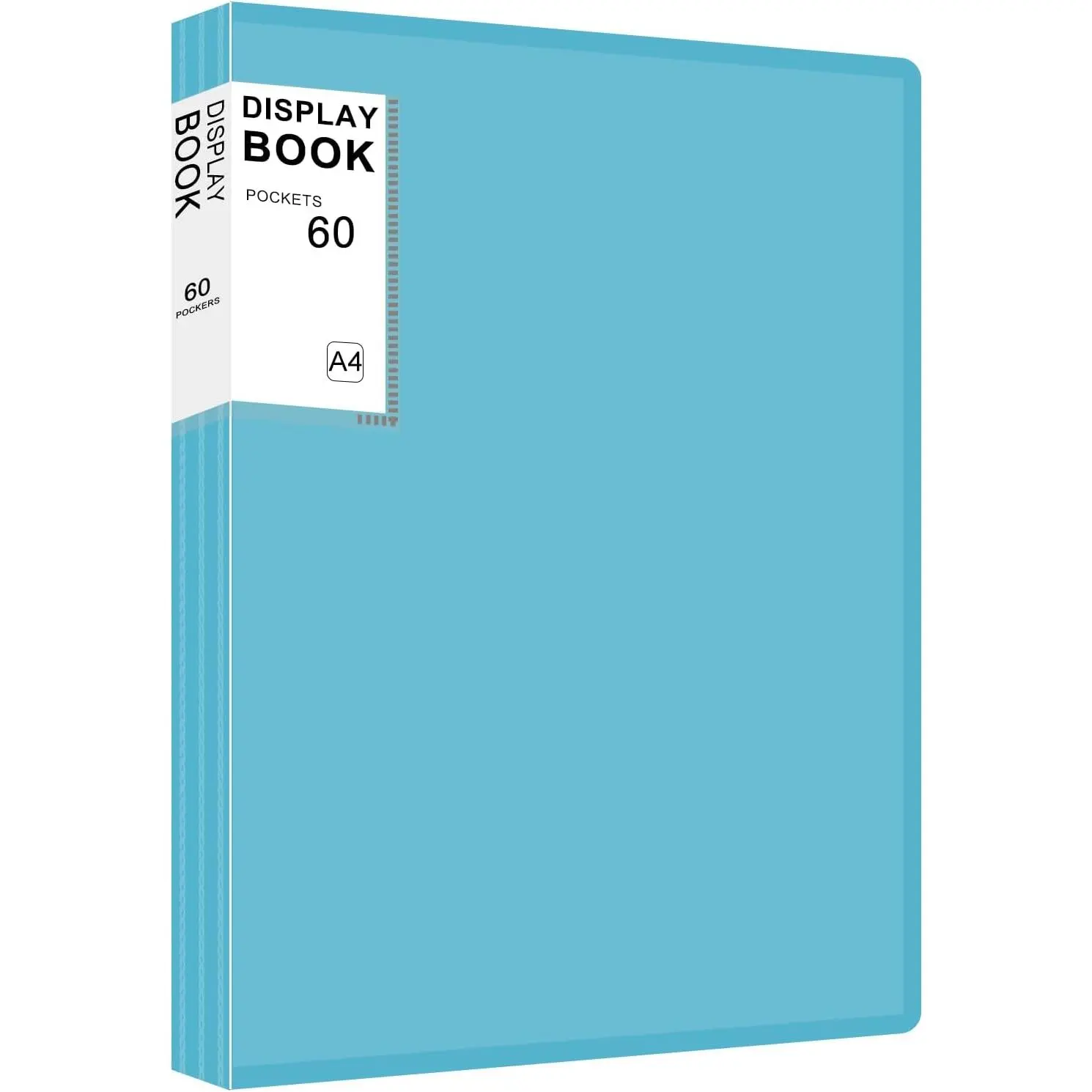 portfolio binder, art portfolio binder 8.5 x 11, presentation book with plastic sleeves, 60 pockets displays 120 pages, document organizer for artwork & sheet music, Blue