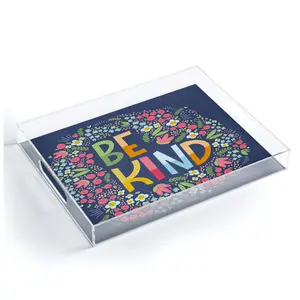 Deny Designs Acrylic Tray -Be Kind Floral by Valeria Frusta