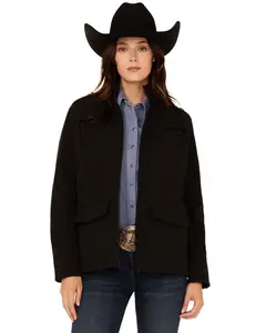 Shyanne Women's Solid Softshell Lined Zip-Up Jacket - Srfa24o63-Blk