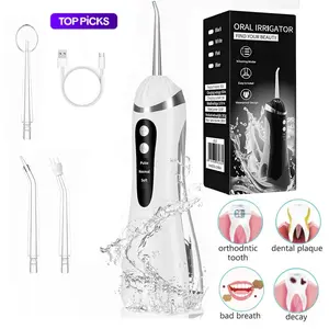 Home & Travel Water Flosser Professional Piston Pump Oral Irrigator with 1600 Times/Min Pulse  300ml Detachable Water Tank  Deep Clean Teeth Gaps  Suitable for Adults  Braces Users