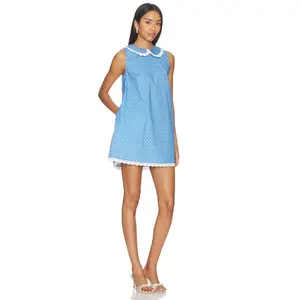 CAROLINE CONSTAS Juliette Mini Dress in Periwinkle White