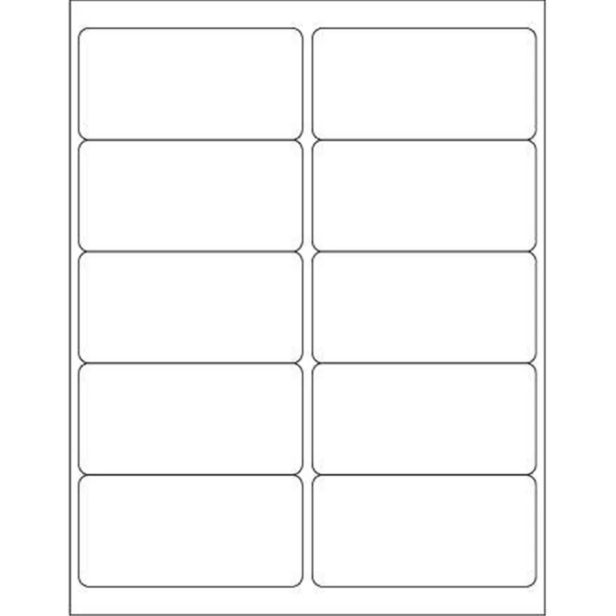 Box Partners LL202 4 x 2 in. Glossy White Rectangle Laser Labels - Pack of 1000