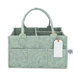 Baby Diaper Storage Box Sage Green Standard Model Nursery Organizer for Diapers Wipes Car Travel Storage Container