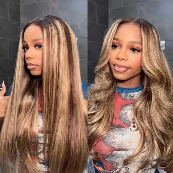 Tinashe Honey Blonde & Copper Brown Human Hair 6×5 Pre-Cut HD Lace Pre- Bleached Knots Glueless Lace Closure Wig Pre everthing #dealsforyoudays