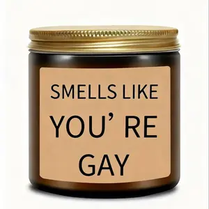 GAY Lavender Scented Candle Gifts Ideas For Gay Men, Funny Gifts For Boyfriend Brother Husband, Funny Cute Unique Essential Anniversary Birthday Valentine's Day Home Decor Gifts For Him,Gifts Graduation Vanilla Lavender Candle, Relaxing Pressure Candles