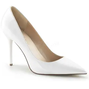 4" Heel Pointed-Toe Pump - White*