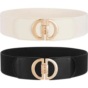 Women Wide Elastic Waist Belts Wide Stretchy Belts for Dress Fashion Ladies Belt