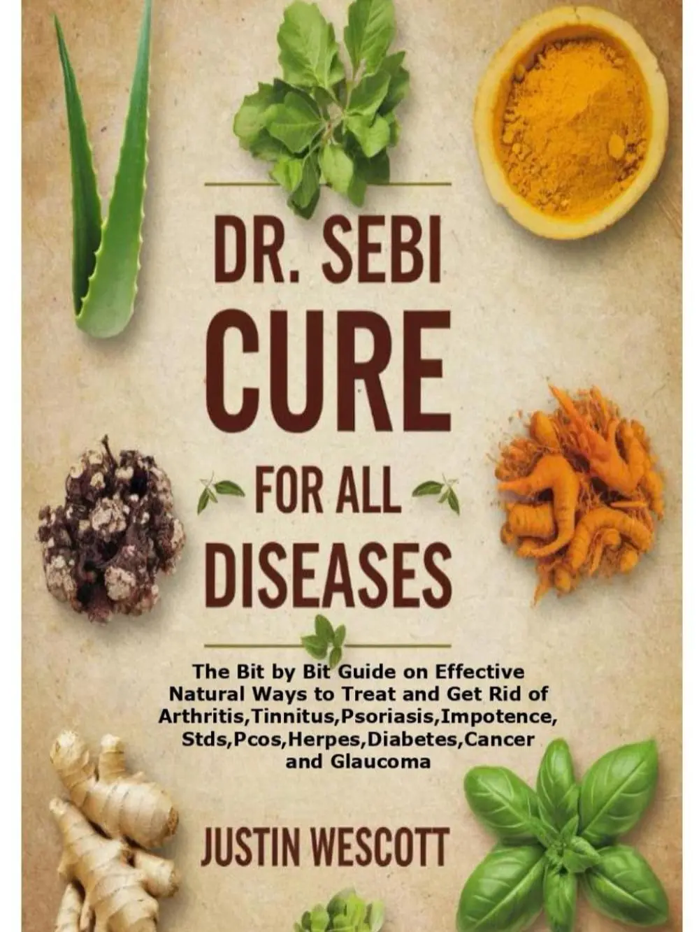 DR. SEBI CURE FOR ALL DISEASES: English Alkaline-Focused Nutritional Guide by Justin Wescott - 53-Page Vegan Lifestyle Plant-Based Diet Tips (Paperback) for Arthritis, Diabetes, Cancer