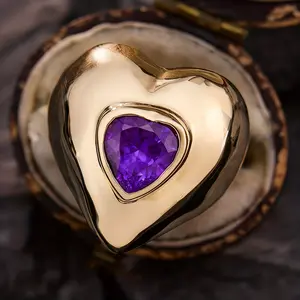 Heart-shaped rings, vintage jewelry, bold-style jewelry, statement rings, cocktail rings, love jewelry, gifts for her