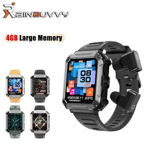 Rainbuvvy T93 2-in-1 Smartwatch 1.96-inch Bluetooth 5.0 400mAh Earphones 35mAh Built-in Charging Case
