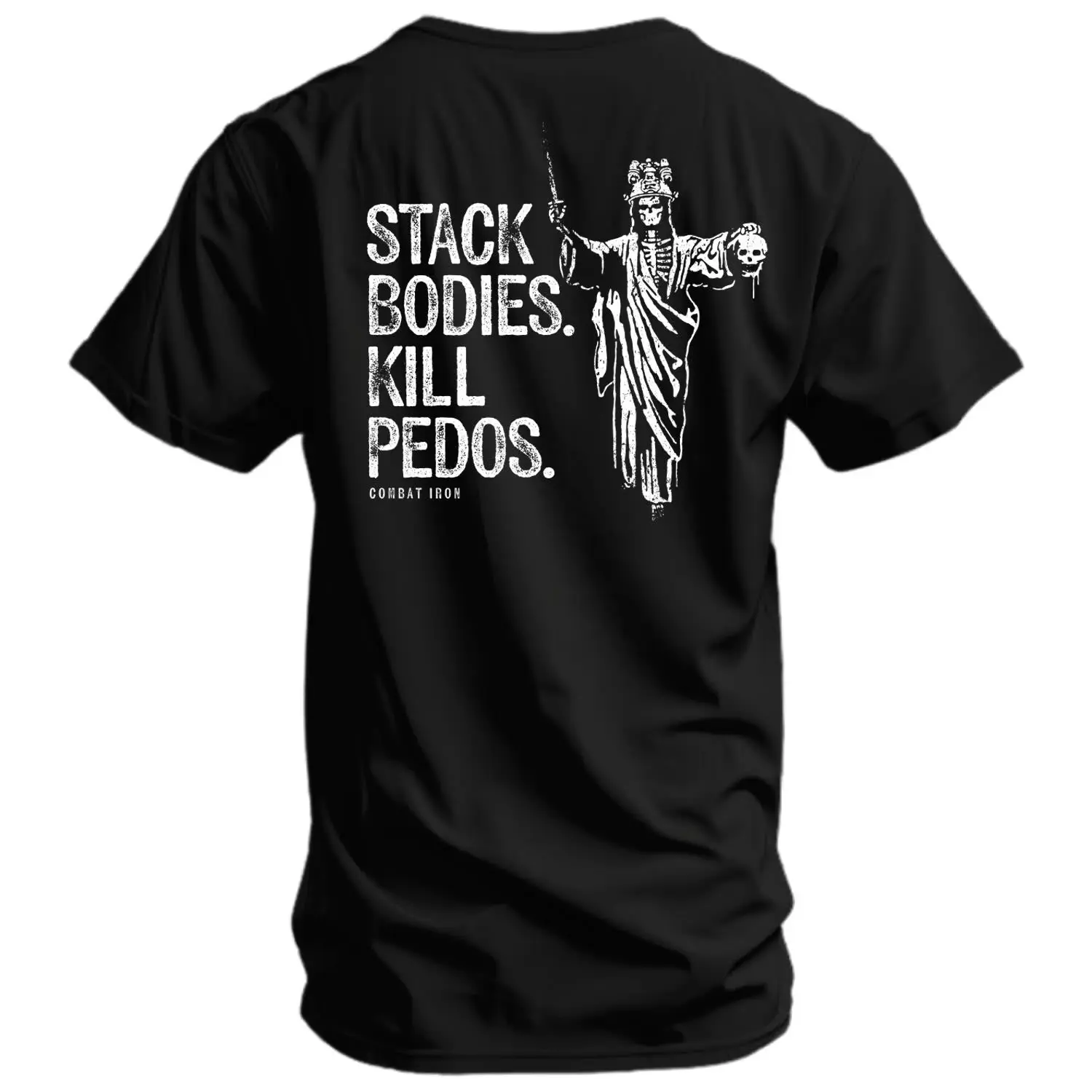 Men's Stack Bodies Kill Pedos T-Shirt, Dark Humor Statement Tee, Edgy Graphic Shirt, Alternative Streetwear Top, Gift for Him