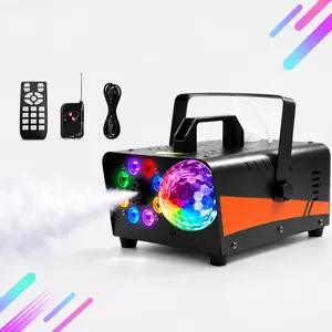 XDV LED-600 Magic Ball Fog Machine, 600W RGB Party Fog Light with Remote Control, Sound Activated LED Lighting Effects for Home Parties, KTV, Bars and Events