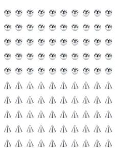 14g 5mm Replacement Balls Piercing Balls Stainles Steel Piercing Barbell Parts for Industrial Belly Rings Nipple Tongue Rings Eyebrow Piercing Jewelry