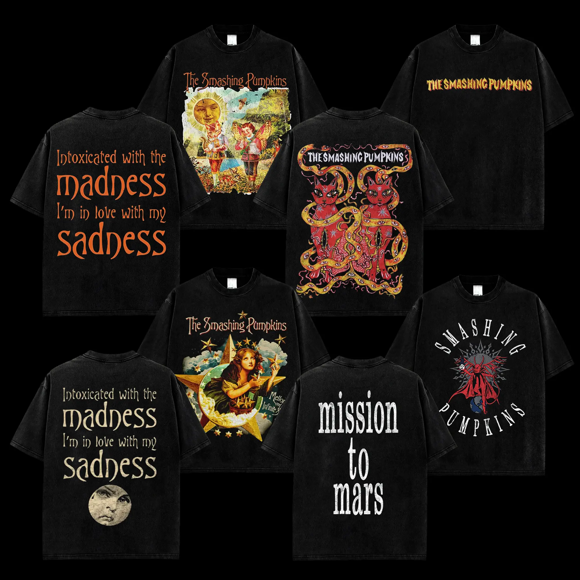 [MetalStyle] Collection Smashing Pumpkins Mellon Collie And The Infinite Sadness Retro Unisex 100% Heavyweight Cotton T-Shirt –  Smashing Pumpkins 2026 Tour Shirt, Rock Grunge Tee, Alternative Rock Band Shirt, Oversized Vintage Tee, Gift for Rock Fans