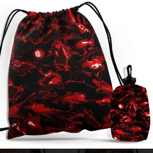 Slasher Drawstring Bag- Black Blood