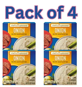 Chef’s Cupboard Onion Recipe, Soup & Dip Mix, 2 oz (2 Envelopes per Box) – Pack of 4