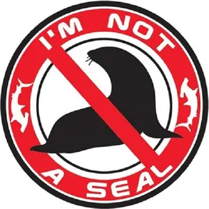 I'm not a seal surfer diver shark repellent surfboard sticker