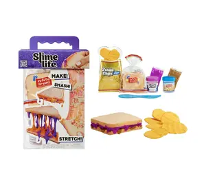 Slime Life PB&J with Chips DIY Slime Kit, Make, Smash, and Stretch Your Food Slime, Ages 8+