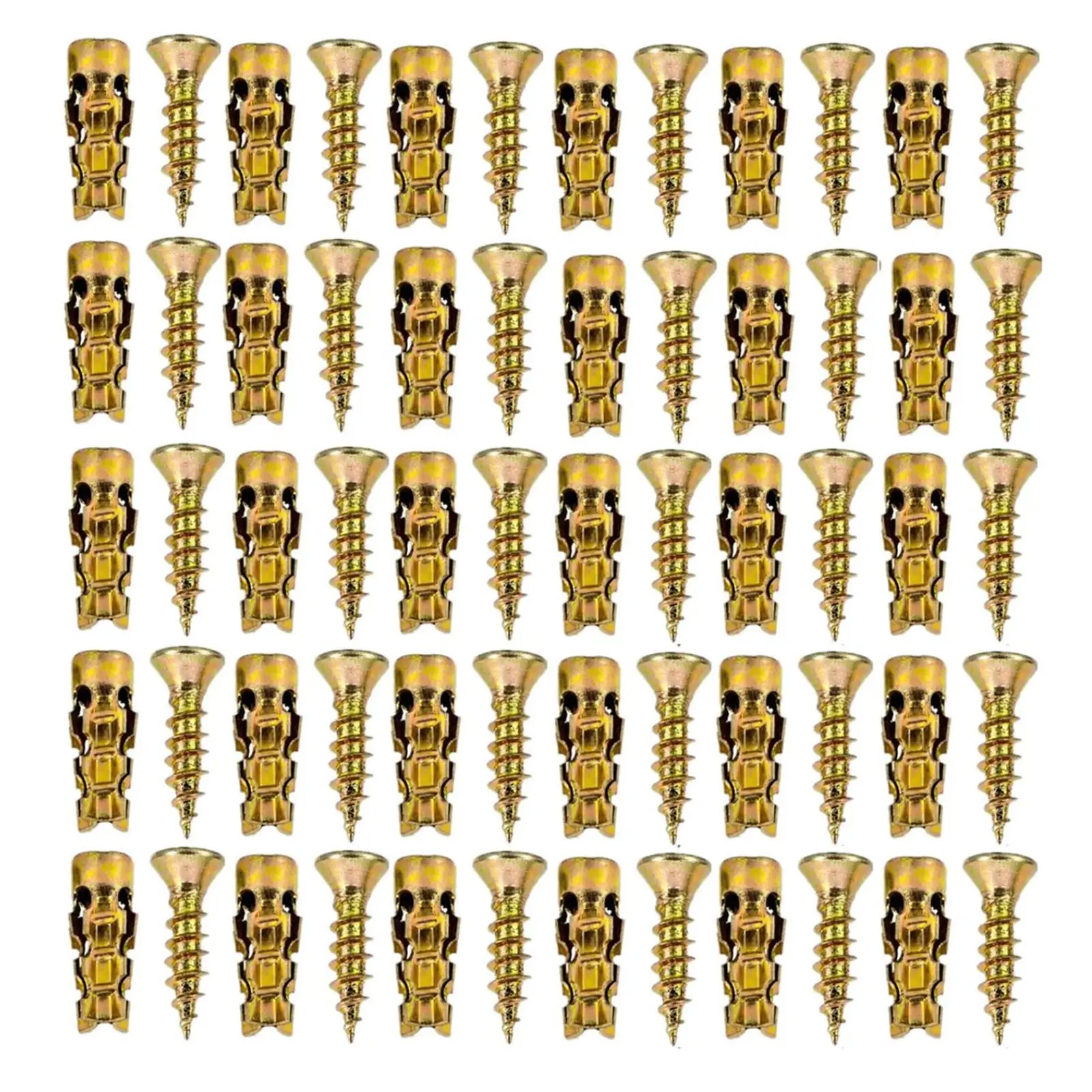 60 Set Door Hinge Thread Repair Screws, 6*14mm Upgraded Short Expansion Wall Anchors, Stripped Thread Repair Fixer for Cabinet, Tile, Stone and Partition Hinge Mounting