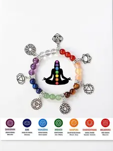 Chakra Healing Bracelet, Fashionable Stone Beaded Bracelet for Women & Men, Energy and Protection Bracelet, Perfect for Meditation, Stackable Bracelets