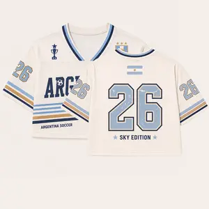 Vintage Sky Blue Crop Jersey – Retro Mesh Athletic Top – Y2K Cropped Sports Shirt for Women