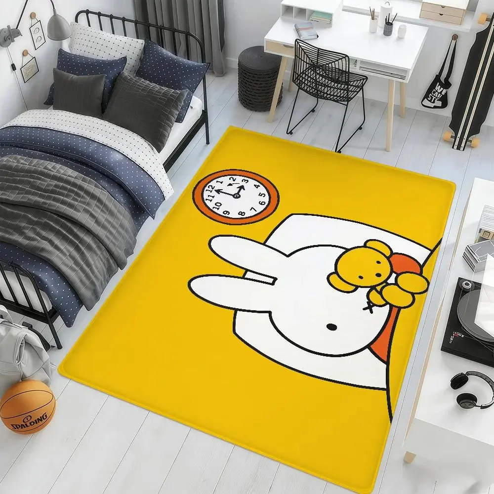Cartoon Bunny Rabbit kawaii funny M-Miffy Home Bed Rug Kitchen Bath Floormat Hallway Balcony Carpet Entrance Doormat hogar Decor