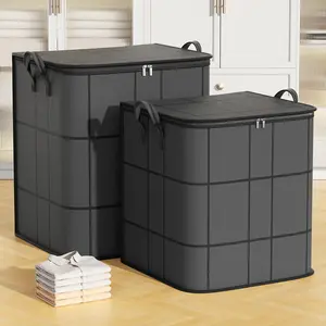 Large Capacity Storage Bag, Dustproof Waterproof Quilt Storage Box, Home Moving Organization Basket, Bedroom Storage Organizer, Durable Fabric Organizer Container
