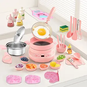 Alive Kids Mini Interactive Cooking Kitchen Set 110V Safe Induction Cooker Montessori Toy for Girls 8-10 Pink Option  Complete Kit Safe Play Set