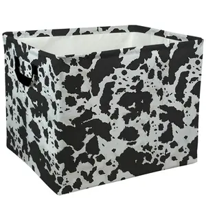 Cow Print Organizer Baskets for Clothes, Toys, Laundry, Camping Picnic, Car Storage, Home Decor & Holiday Gifting