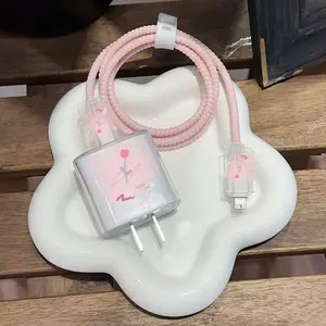 Charger Protector Case with Silicone Strap, Charging Cable Organizer, Lightning Connector, iPhone Accessories, Protects Charger & Data Cables