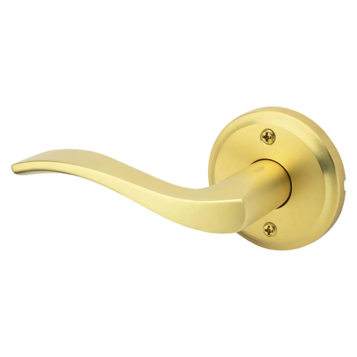 Kwikset 5057288 High-Quality Left-Handed Half-Dummy Lever, Durable Solution, 2.5x1.75 in. Sedona Transitional Satin Brass, Easy-to-Install Door Handle for Pantry, Closet