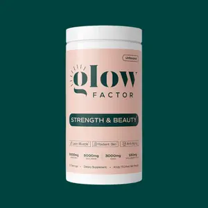 Glow Factor 4-in-1 Women’s Supplement with Creatine & Collagen for Strength, Beauty & Wellness | 30-Day Supply