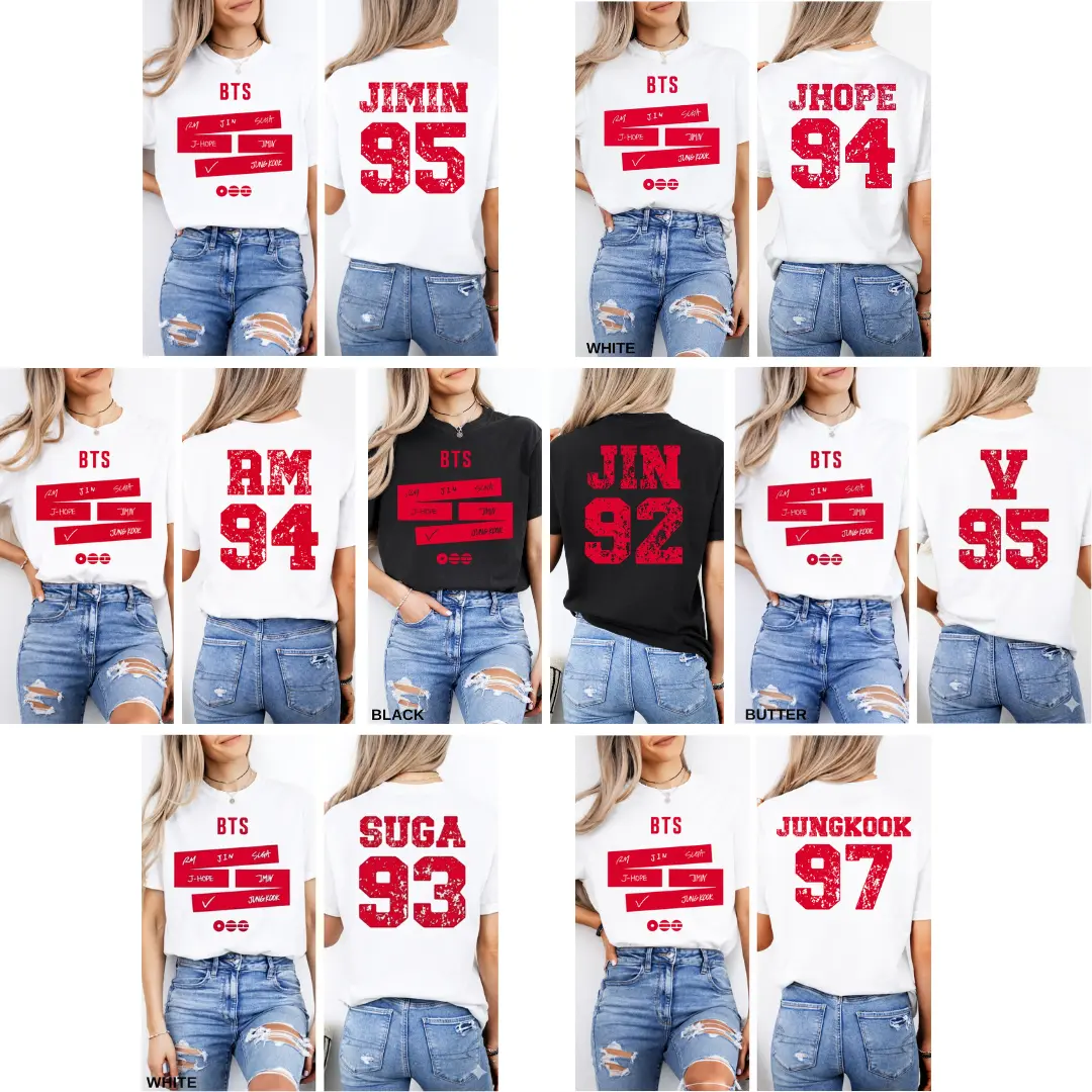 All Members Bangtan World Tour 2026 Shirt Unisex Double-sided, New K-Pop Merch, Gift for Fans