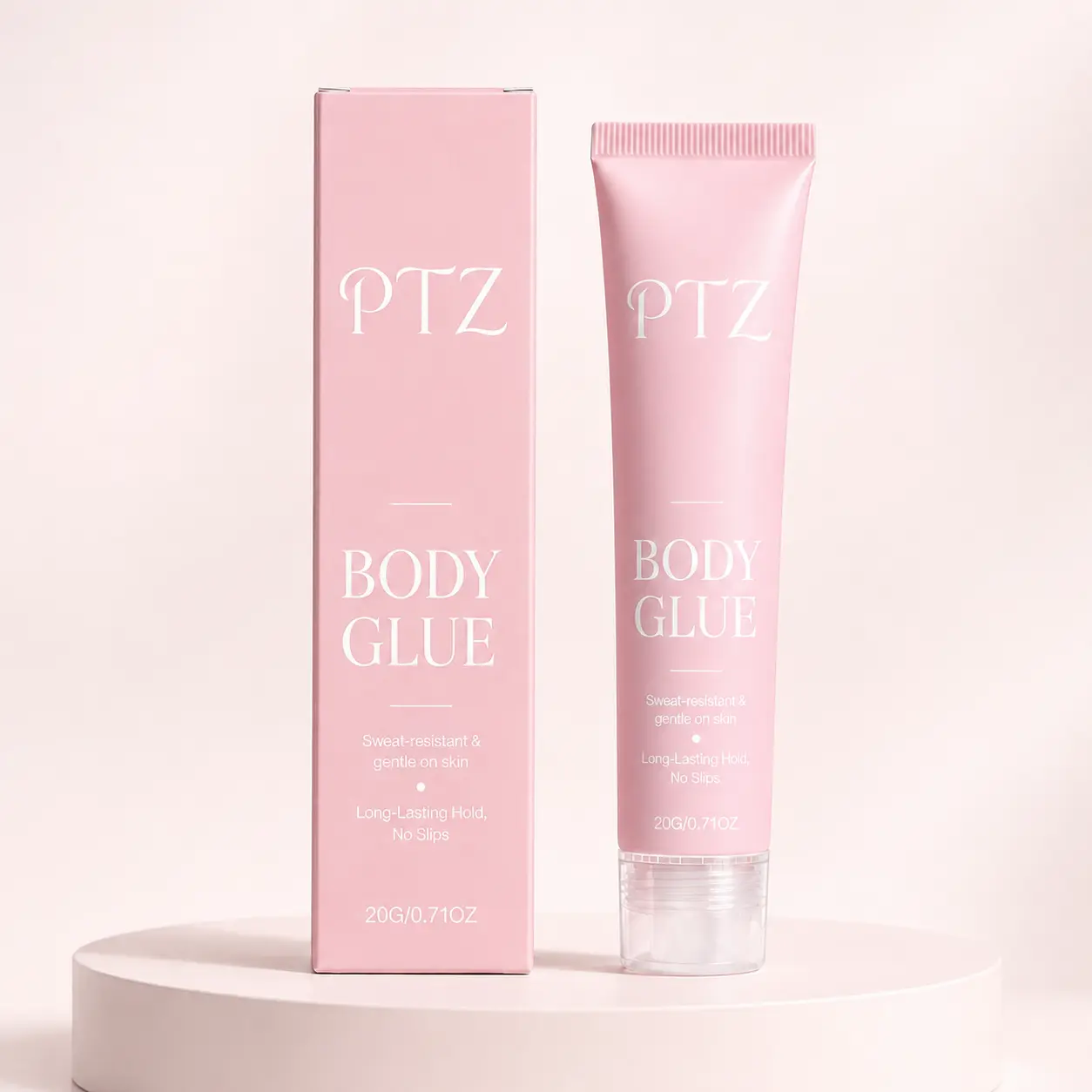 20ml Skin-Safe Body Adhesive Glue, Sweat-Proof Water-Washable Fabric-Safe Liquid Glue in Tube, Ideal for Stage Wear Dancers, Hair Extensions
