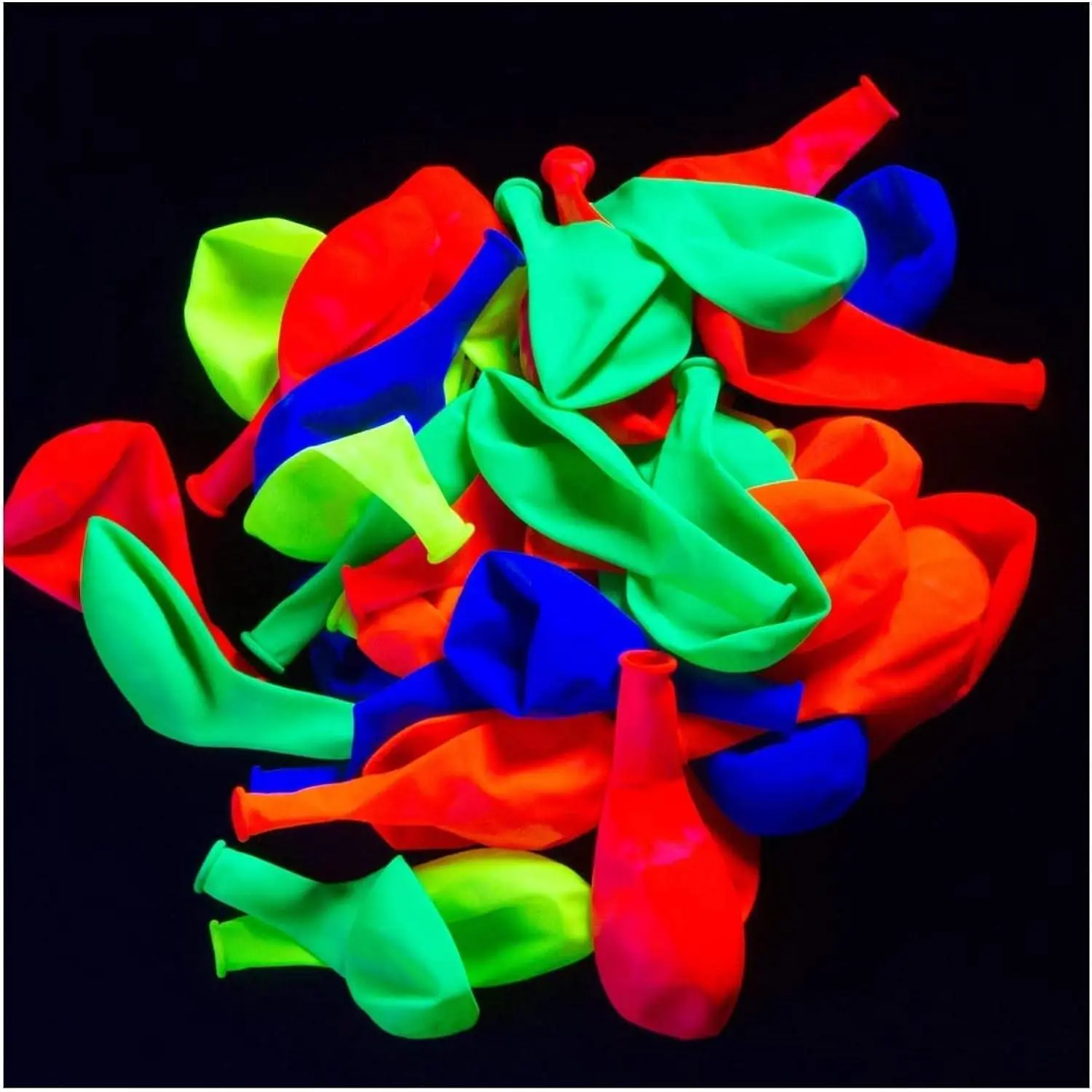 Black Light Reactive Neon Balloons | Glow In The Dark Latex Balloons In Multiple Colors | Fun Uv Fluorescent Party Gift For Events | Luminous Ballons For Birthday Decoration – 25 Pack