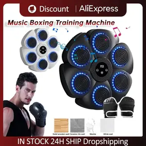 Music Boxing Machine Smart Bluetooth-Compatible Boxing Machine Wall Mounted Workout Boxing Target Machine RGB Light for Home Gym
