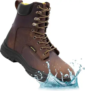 Ever Boots Ultra Dry Tall – 8-Inch Waterproof Leather Work Boots with All-Day Comfort and Safety