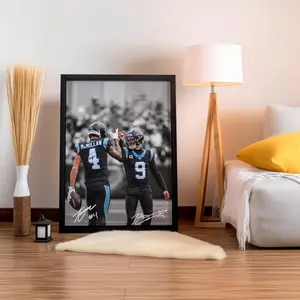[UNFRAMED] Tetairoa McMillan and Bryce Young Poster Showcasing Rising Stars, Football Wall Art for Fans Home Decor